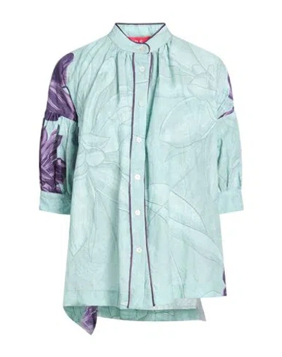 F.r.s For Restless Sleepers F. R.s For Restless Sleepers Woman Shirt Light Green Size L Cotton