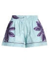 F.r.s For Restless Sleepers F. R.s For Restless Sleepers Woman Shorts & Bermuda Shorts Sky Blue Size L Cotton In Blue