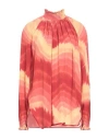 F.r.s For Restless Sleepers F. R.s. For Restless Sleepers Woman Blouse Brick Red Size M Silk In Red