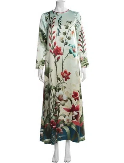 Pre-owned F.r.s For Restless Sleepers Floral Print Long Dress W/ Tags In Multicolor
