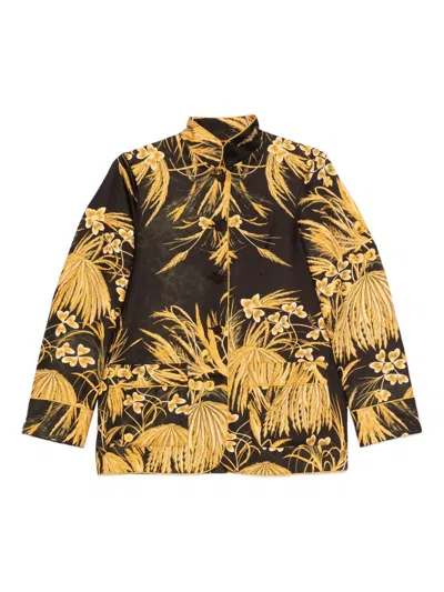 F.R.S FOR RESTLESS SLEEPERS FLORAL-PRINT MANDARIN-COLLAR SHIRT