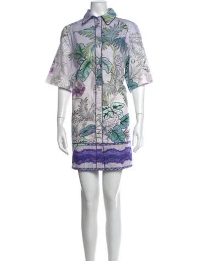 Pre-owned F.r.s For Restless Sleepers Floral Print Mini Dress In Multicolor