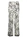 F.R.S FOR RESTLESS SLEEPERS FLORAL PRINT PALAZZO SILK PYJAMA TROUSERS