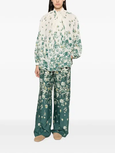 F.r.s For Restless Sleepers For Restless Sleepers Silk Blend Printed Shirt In Multi