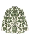 F.r.s For Restless Sleepers For Restless Sleepers Printed Silk Shirt In Green