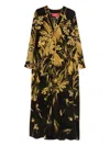 F.r.s For Restless Sleepers Silk Blend Printed Maxi Dress In Yellow