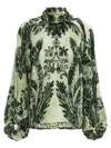 F.r.s For Restless Sleepers For Restless Sleepers Printed Silk Blouse