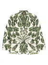 F.r.s For Restless Sleepers For Restless Sleepers Printed Silk Shirt In Green