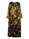 F.r.s For Restless Sleepers Silk Blend Printed Maxi Dress In Yellow