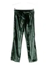 F.r.s For Restless Sleepers For Restless Sleepers Velvet High-waisted Trousers In Green