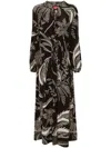 F.r.s For Restless Sleepers For Restless Sleepers Printed Silk Dress