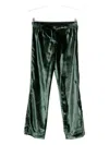 F.r.s For Restless Sleepers For Restless Sleepers Velvet High-waisted Trousers In Green