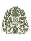 F.r.s For Restless Sleepers For Restless Sleepers Printed Silk Shirt In Green