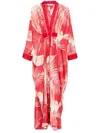 F.r.s For Restless Sleepers Printed Silk Dress In Red