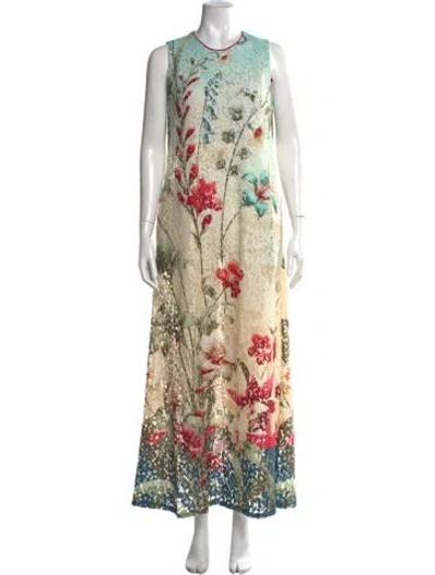 Pre-owned F.r.s For Restless Sleepers Lace Long Dress W/ Tags In Multicolor