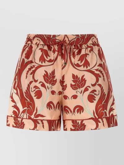 F.r.s For Restless Sleepers Lissipa Shorts Floral Pattern Rolled Hem In Neutral