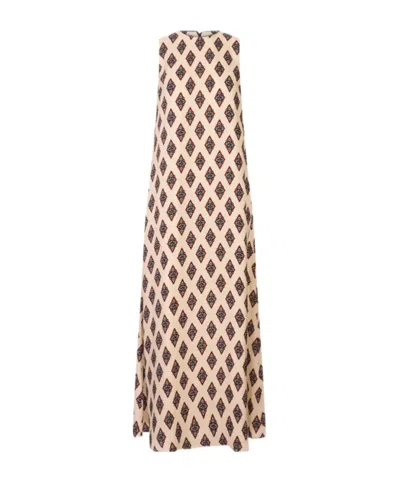 F.r.s For Restless Sleepers Long Crew Neck Dress In Nude