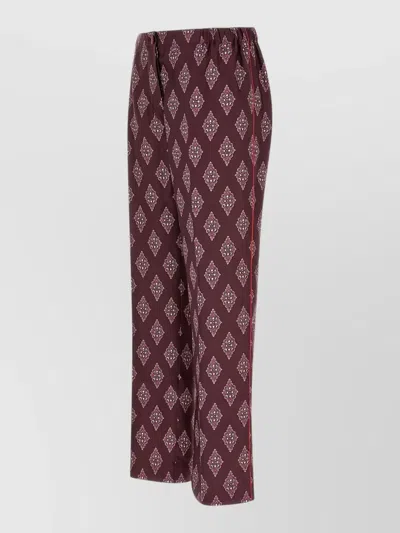 F.r.s For Restless Sleepers Lounge Pants Piping Detail Elastic Waist In Brown