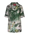 F.r.s For Restless Sleepers Patterned Pajama Shirt In Green