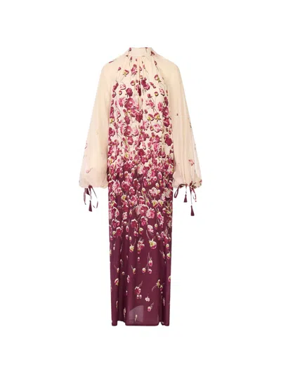 F.r.s For Restless Sleepers Pernaso Floral-print Dress In 뉴트럴