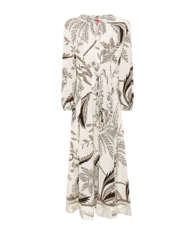 F.R.S FOR RESTLESS SLEEPERS BOTANICAL-PRINT DRESS