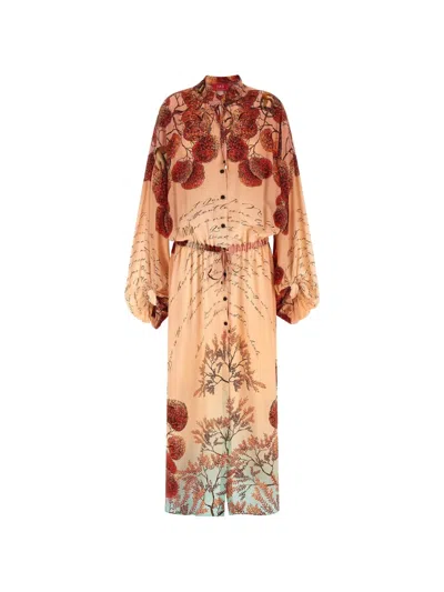 F.r.s For Restless Sleepers Print Long-sleeve Dress In Multi