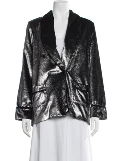 Pre-owned F.r.s For Restless Sleepers Printed Blazer In Black