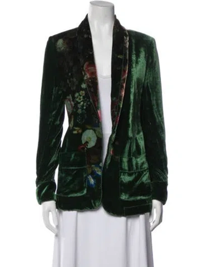 Pre-owned F.r.s For Restless Sleepers Printed Evening Jacket In Green