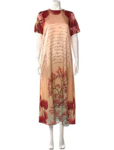 Pre-owned F.r.s For Restless Sleepers Printed Long Dress W/ Tags In Multi
