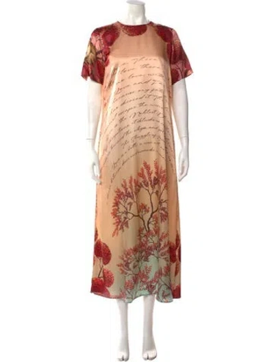 Pre-owned F.r.s For Restless Sleepers Printed Long Dress W/ Tags In Multi