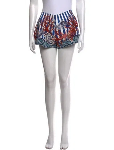 Pre-owned F.r.s For Restless Sleepers Printed Mini Shorts In Blue