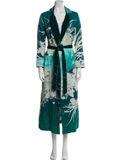 Pre-owned F.r.s For Restless Sleepers Printed Robe In Green