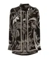 F.r.s For Restless Sleepers For Restless Sleepers Printed Silk Shirt In Black