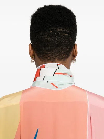 F.r.s For Restless Sleepers Printed Silk Dress In Multi