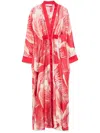 F.r.s For Restless Sleepers Printed Silk Dress In Red