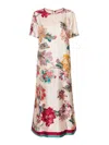 F.R.S FOR RESTLESS SLEEPERS PRINTED SILK LONG DRESS