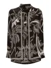 F.r.s For Restless Sleepers For Restless Sleepers Printed Silk Shirt In Marrón
