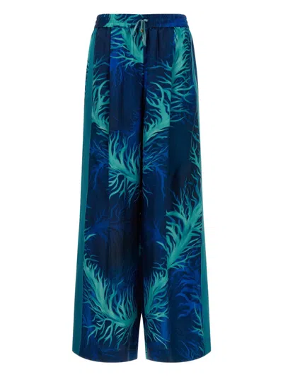 F.r.s For Restless Sleepers Printed Silk Trousers In Pattern