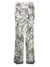 F.r.s For Restless Sleepers Printed Silk Trousers In Black