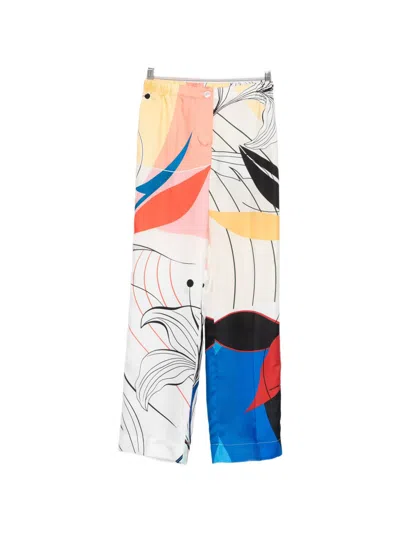 F.r.s For Restless Sleepers For Restless Sleepers Printed Silk Trousers In Multi