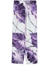 F.r.s For Restless Sleepers For Restless Sleepers Printed Silk Trousers In Violet