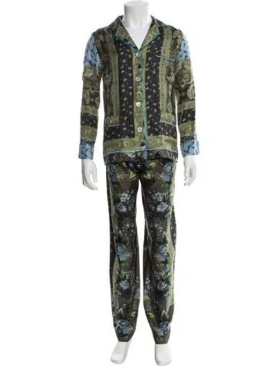 Pre-owned F.r.s For Restless Sleepers Silk Paisley Print Lounge Set In Multi