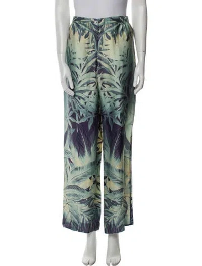 Pre-owned F.r.s For Restless Sleepers Silk Printed Pajamas In Blue