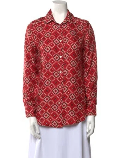 Pre-owned F.r.s For Restless Sleepers Silk Printed Pajamas In Multi