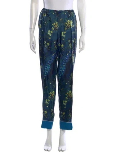 Pre-owned F.r.s For Restless Sleepers Silk Straight Leg Pants In Blue