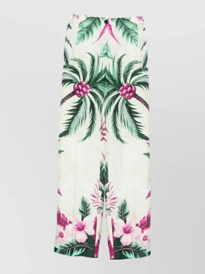F.r.s For Restless Sleepers For Restless Sleepers Printed Silk Trousers In Multi