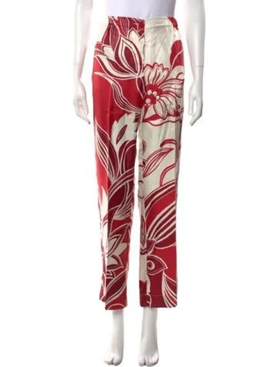 Pre-owned F.r.s For Restless Sleepers Silk Wide Leg Pants W/ Tags In Red