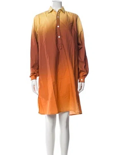 Pre-owned F.r.s For Restless Sleepers Tie-dye Print Pajamas In Orange