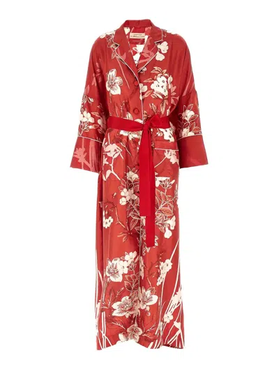 F.R.S FOR RESTLESS SLEEPERS VESTIDO MIDI - ROJO