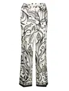 F.r.s For Restless Sleepers White White Printed Silk Trousers In White